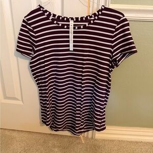Lululemon Striped Short Sleeve Top